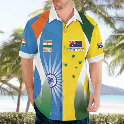 Custom India Vs Australia Cricket Hawaiian Shirt Final Matchup - Aussie Hoodie