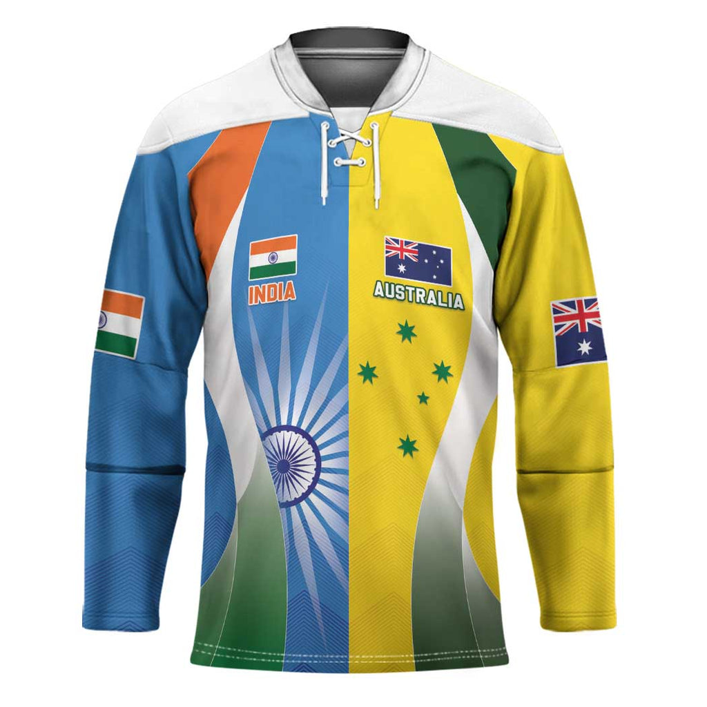 Custom India Vs Australia Cricket Hockey Jersey Final Matchup - Aussie Hoodie