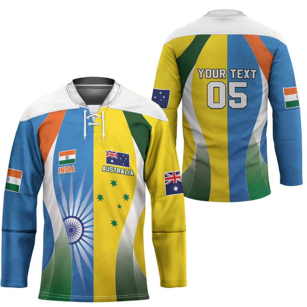 Custom India Vs Australia Cricket Hockey Jersey Final Matchup - Aussie Hoodie