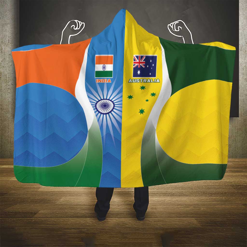 India Vs Australia Cricket Hooded Blanket Final Matchup - Aussie Hoodie