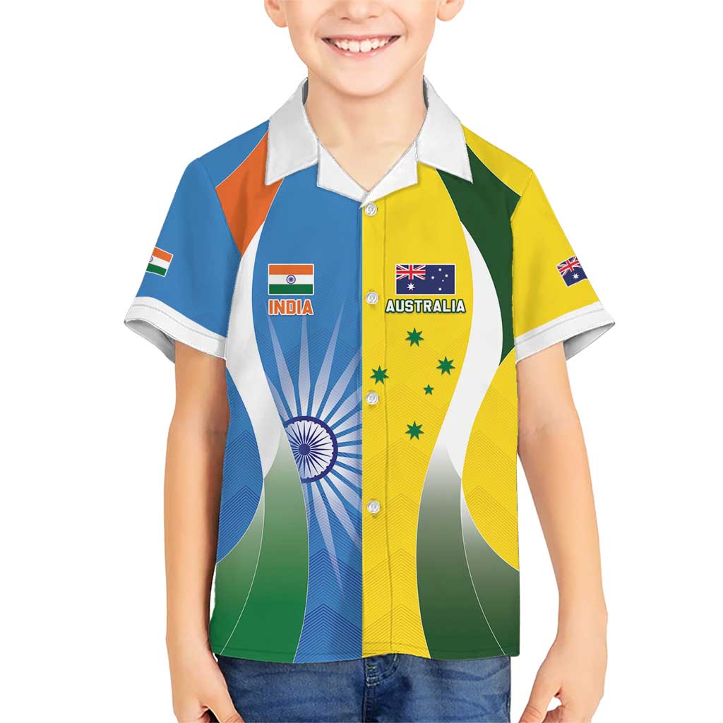 Custom India Vs Australia Cricket Kid Hawaiian Shirt Final Matchup - Aussie Hoodie
