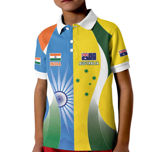 Custom India Vs Australia Cricket Kid Polo Shirt Final Matchup - Aussie Hoodie