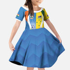 Custom India Vs Australia Cricket Kid Short Sleeve Dress Final Matchup - Aussie Hoodie
