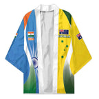 Custom India Vs Australia Cricket Kimono Final Matchup - Aussie Hoodie
