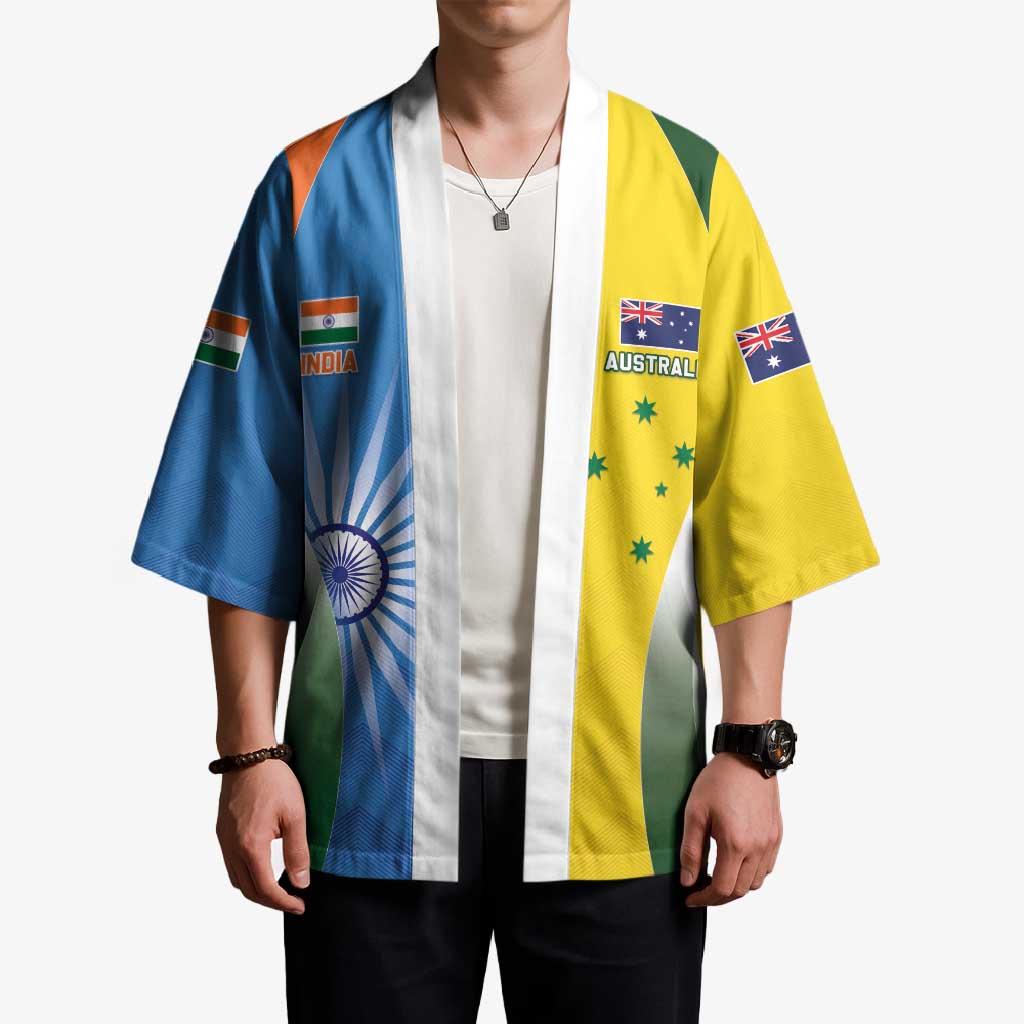 Custom India Vs Australia Cricket Kimono Final Matchup - Aussie Hoodie