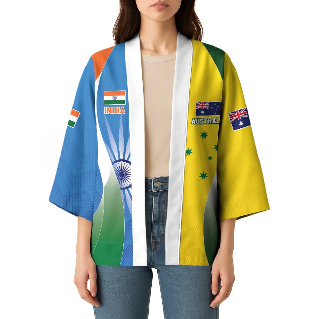 Custom India Vs Australia Cricket Kimono Final Matchup - Aussie Hoodie