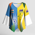 Custom India Vs Australia Cricket Kimono Sleeve Blouse Final Matchup - Aussie Hoodie