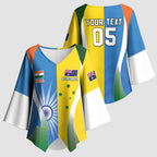 Custom India Vs Australia Cricket Kimono Sleeve Blouse Final Matchup - Aussie Hoodie