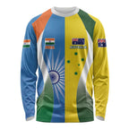 Custom India Vs Australia Cricket Long Sleeve Shirt Final Matchup - Aussie Hoodie