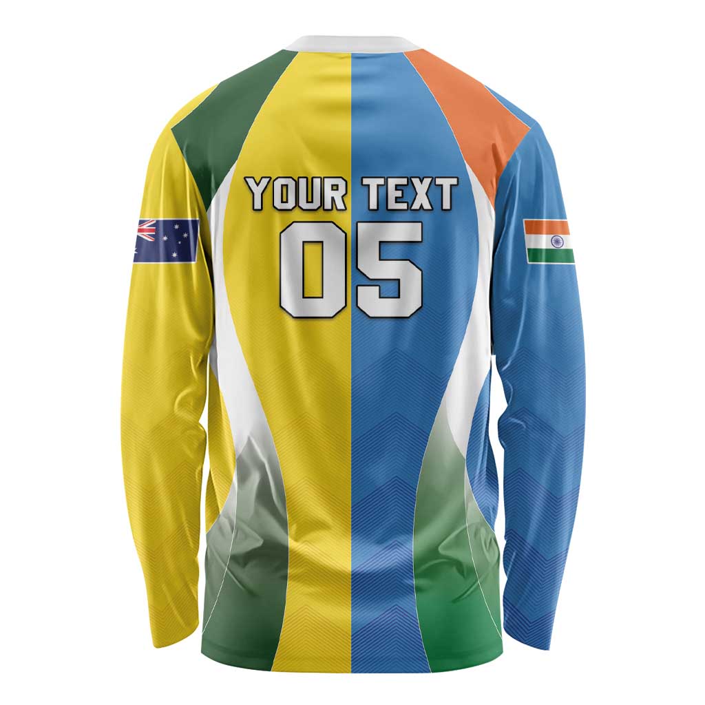 Custom India Vs Australia Cricket Long Sleeve Shirt Final Matchup - Aussie Hoodie