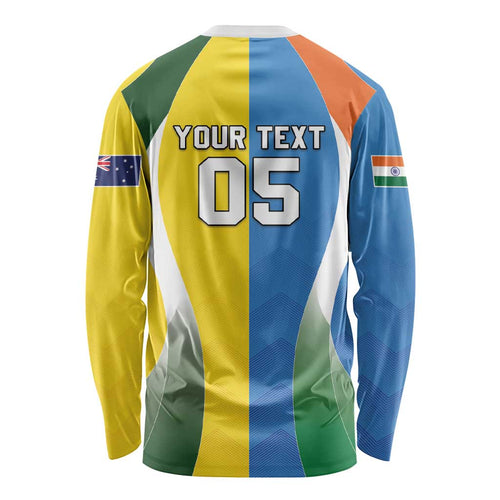 Custom India Vs Australia Cricket Long Sleeve Shirt Final Matchup - Aussie Hoodie