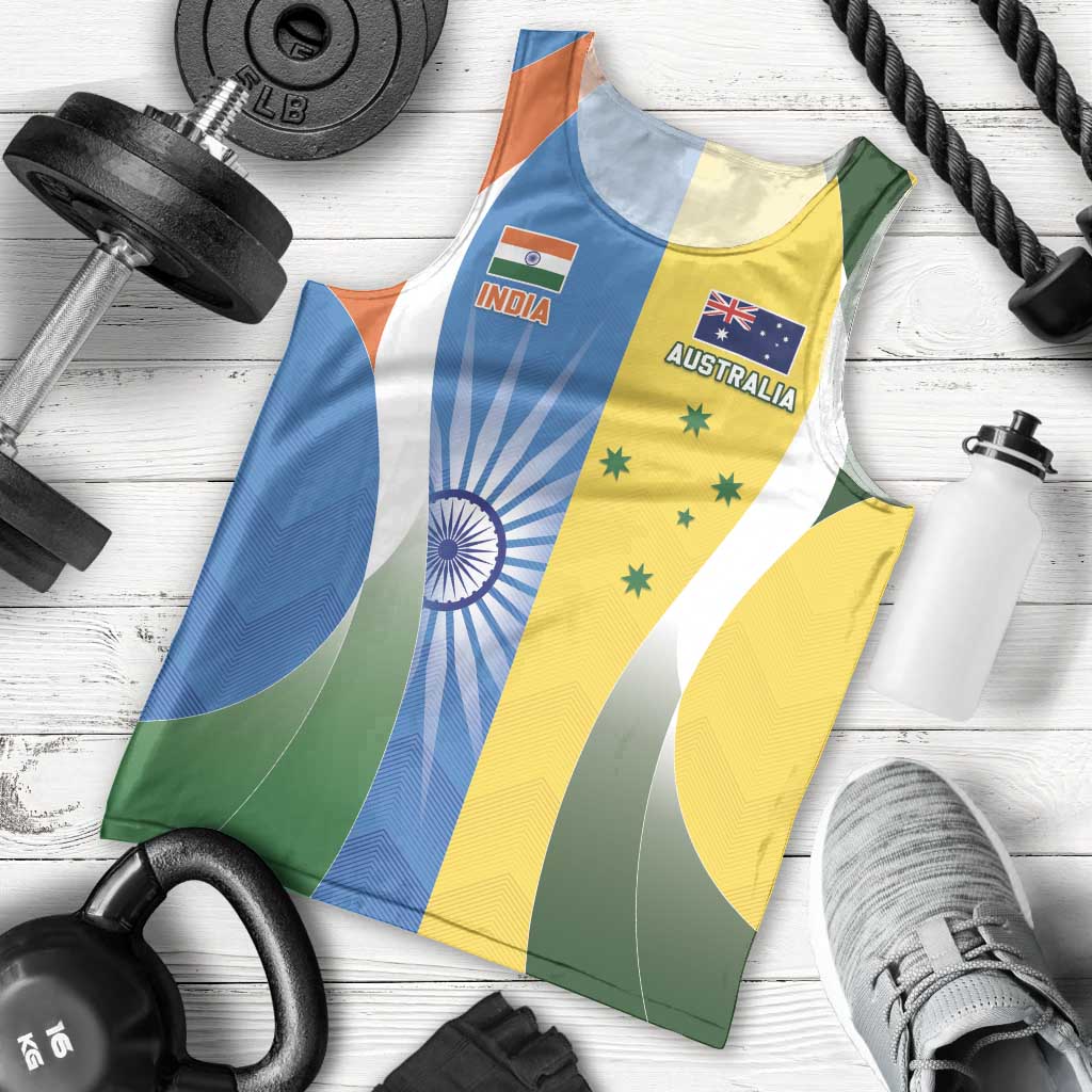 Custom India Vs Australia Cricket Men Tank Top Final Matchup - Aussie Hoodie