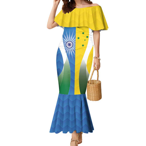 Custom India Vs Australia Cricket Mermaid Dress Final Matchup - Aussie Hoodie