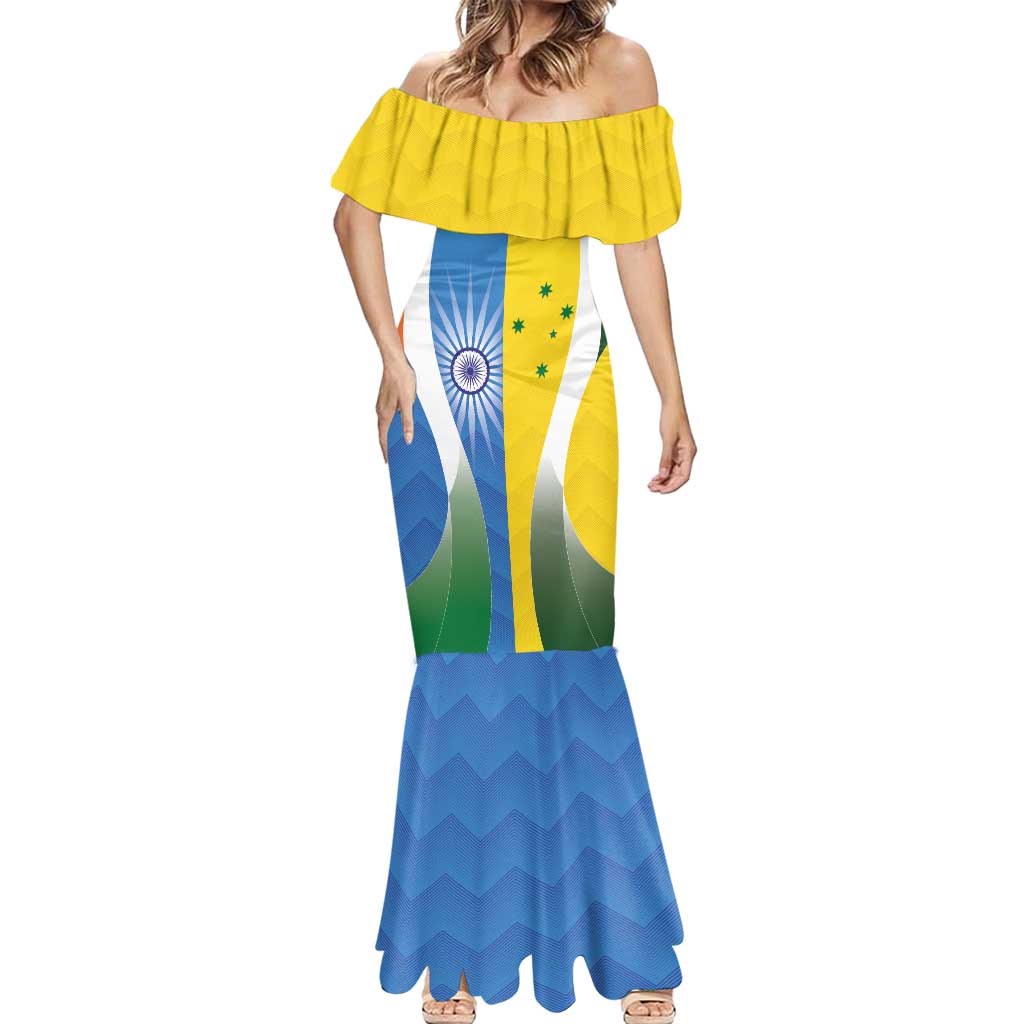 Custom India Vs Australia Cricket Mermaid Dress Final Matchup - Aussie Hoodie