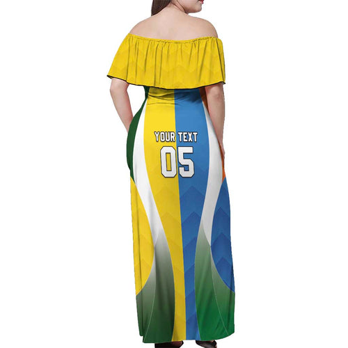 Custom India Vs Australia Cricket Off Shoulder Maxi Dress Final Matchup - Aussie Hoodie