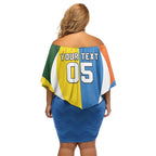 Custom India Vs Australia Cricket Off Shoulder Short Dress Final Matchup - Aussie Hoodie