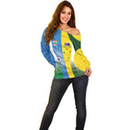 Custom India Vs Australia Cricket Off Shoulder Sweater Final Matchup - Aussie Hoodie