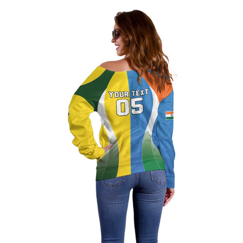 Custom India Vs Australia Cricket Off Shoulder Sweater Final Matchup - Aussie Hoodie