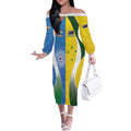 Custom India Vs Australia Cricket Off The Shoulder Long Sleeve Dress Final Matchup - Aussie Hoodie