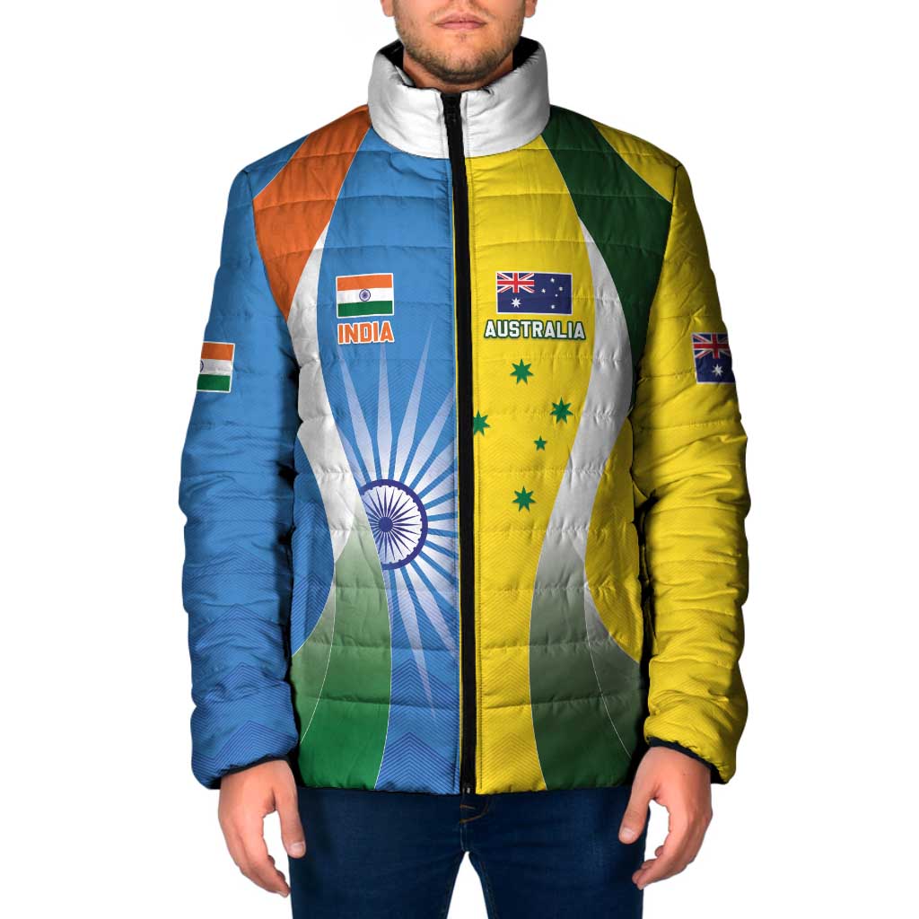 Custom India Vs Australia Cricket Padded Jacket Final Matchup - Aussie Hoodie