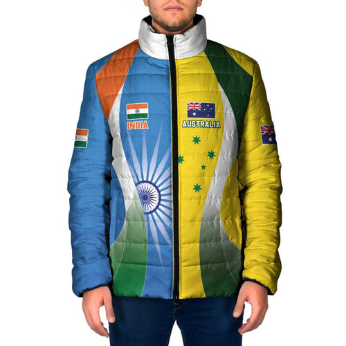 Custom India Vs Australia Cricket Padded Jacket Final Matchup - Aussie Hoodie