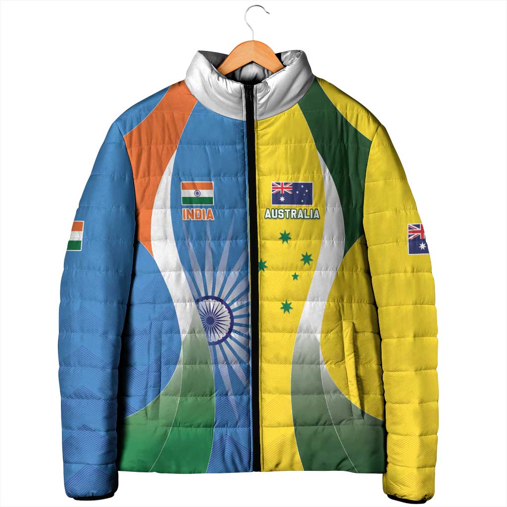 Custom India Vs Australia Cricket Padded Jacket Final Matchup - Aussie Hoodie