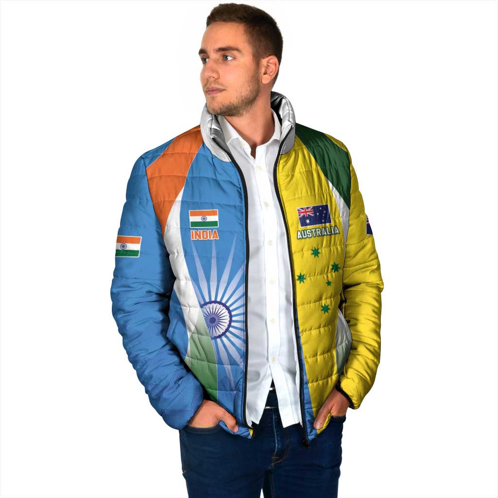 Custom India Vs Australia Cricket Padded Jacket Final Matchup - Aussie Hoodie