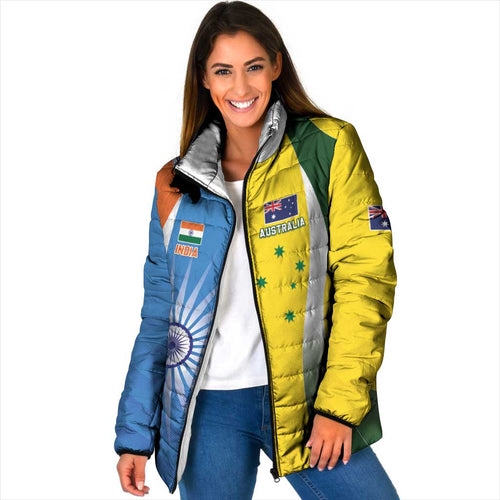 Custom India Vs Australia Cricket Padded Jacket Final Matchup - Aussie Hoodie