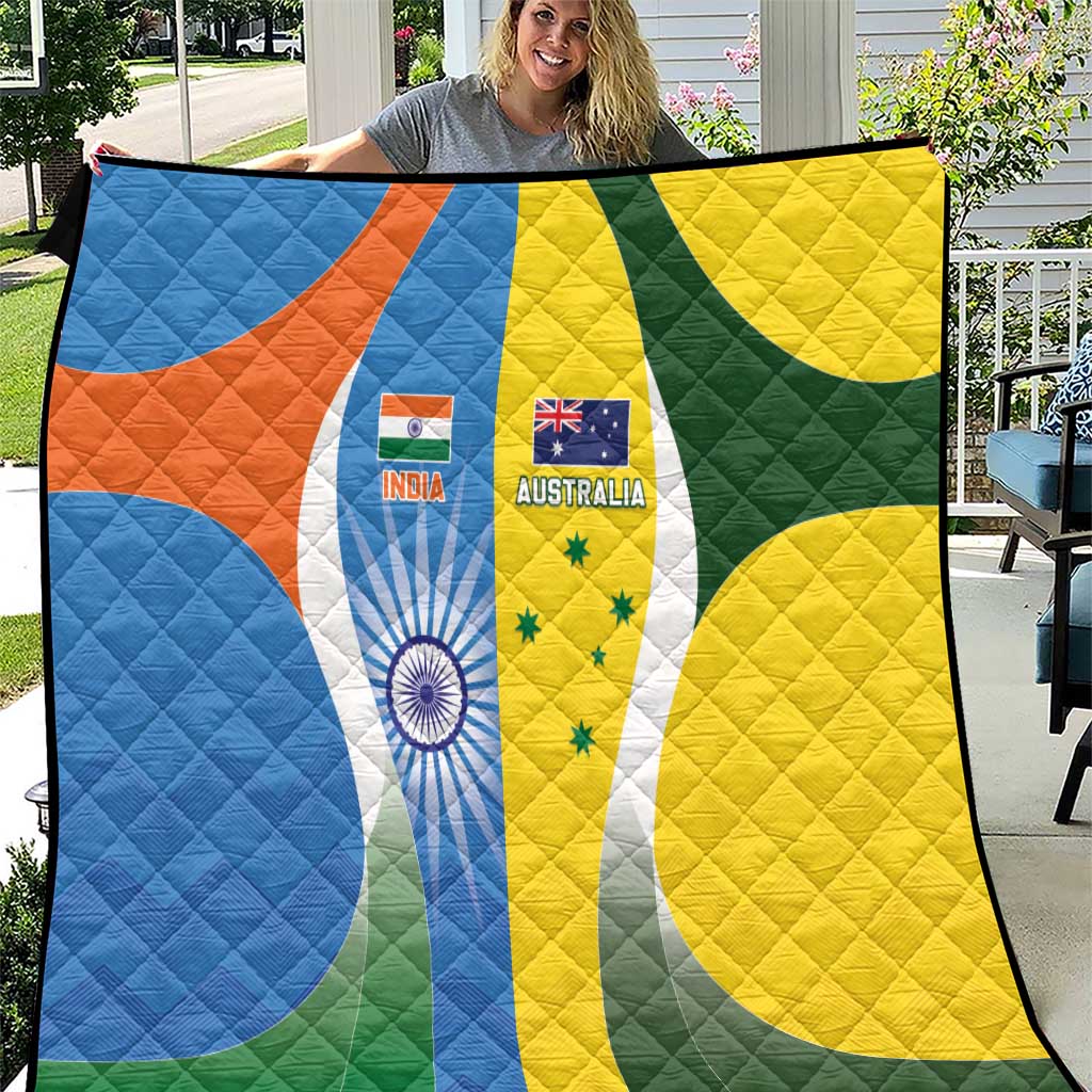India Vs Australia Cricket Quilt Final Matchup - Aussie Hoodie