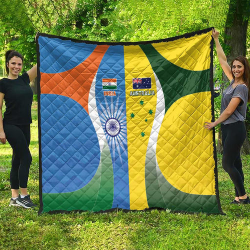 India Vs Australia Cricket Quilt Final Matchup - Aussie Hoodie