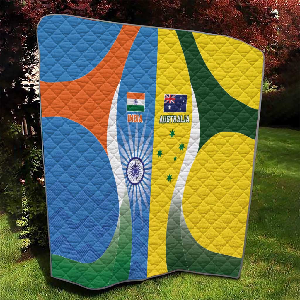 India Vs Australia Cricket Quilt Final Matchup - Aussie Hoodie