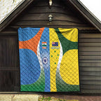 India Vs Australia Cricket Quilt Final Matchup - Aussie Hoodie