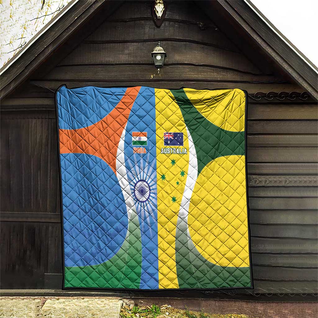 India Vs Australia Cricket Quilt Final Matchup - Aussie Hoodie