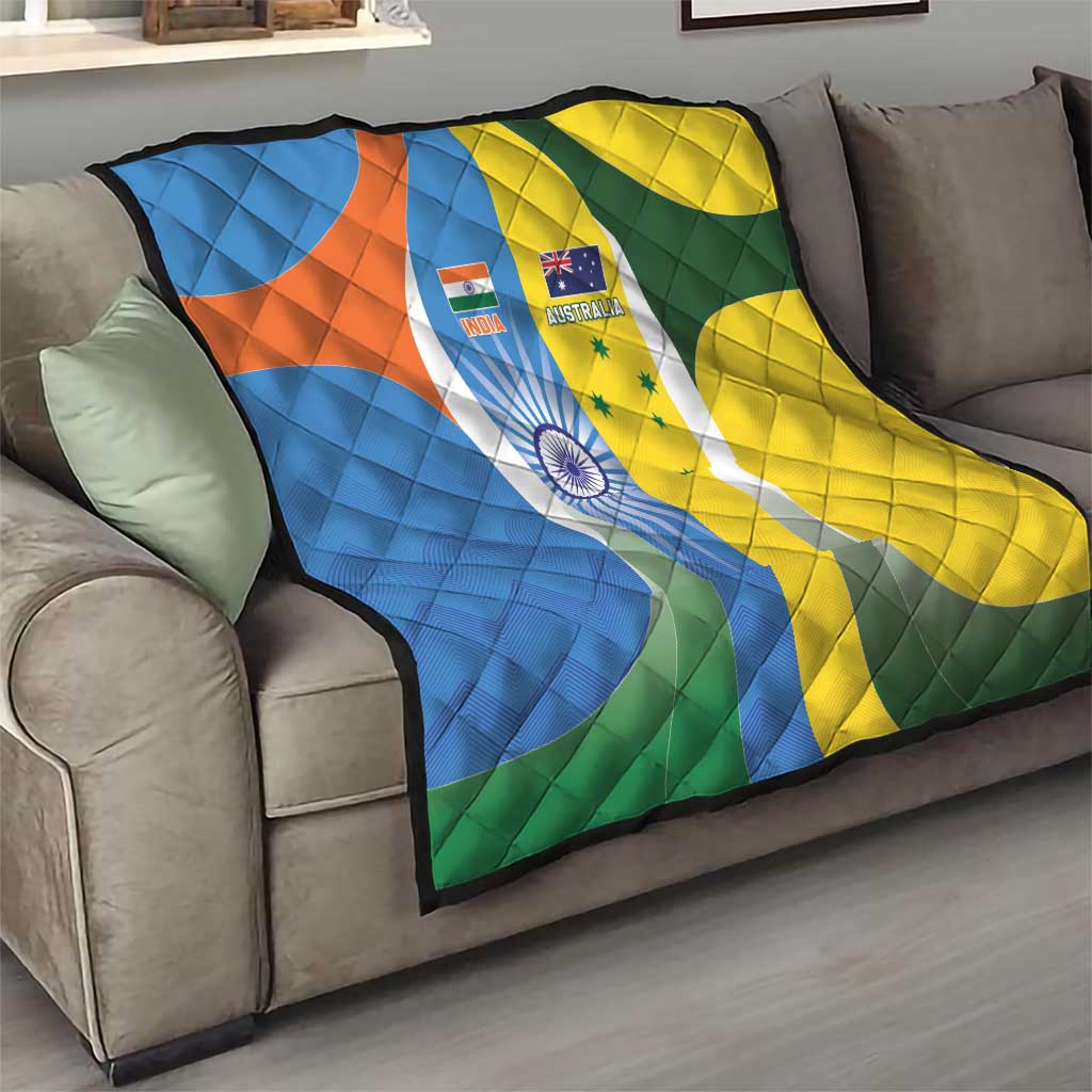 India Vs Australia Cricket Quilt Final Matchup - Aussie Hoodie