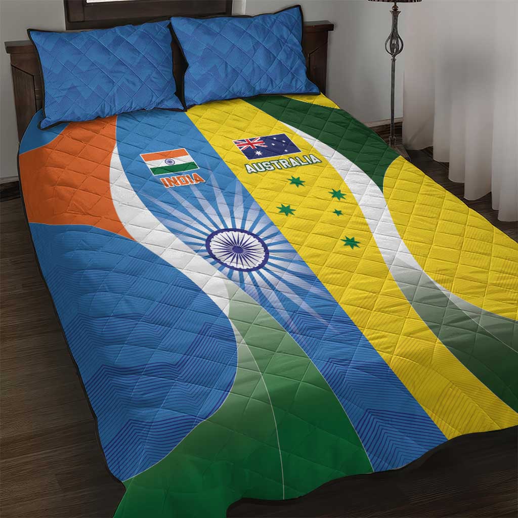 India Vs Australia Cricket Quilt Bed Set Final Matchup - Aussie Hoodie