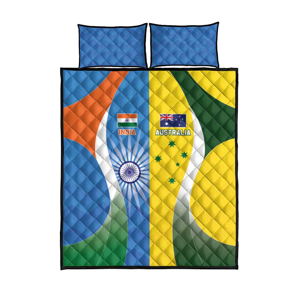 India Vs Australia Cricket Quilt Bed Set Final Matchup - Aussie Hoodie