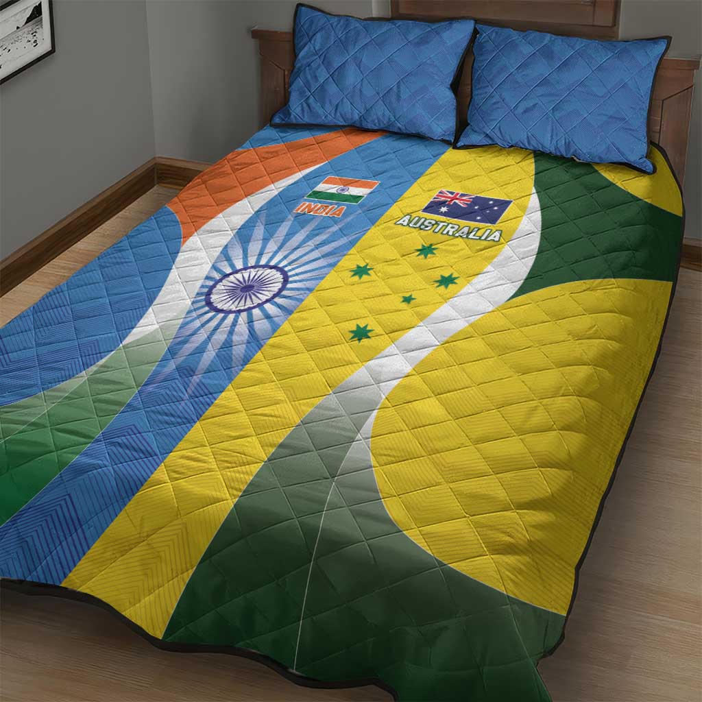 India Vs Australia Cricket Quilt Bed Set Final Matchup - Aussie Hoodie