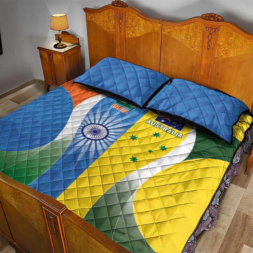 India Vs Australia Cricket Quilt Bed Set Final Matchup - Aussie Hoodie
