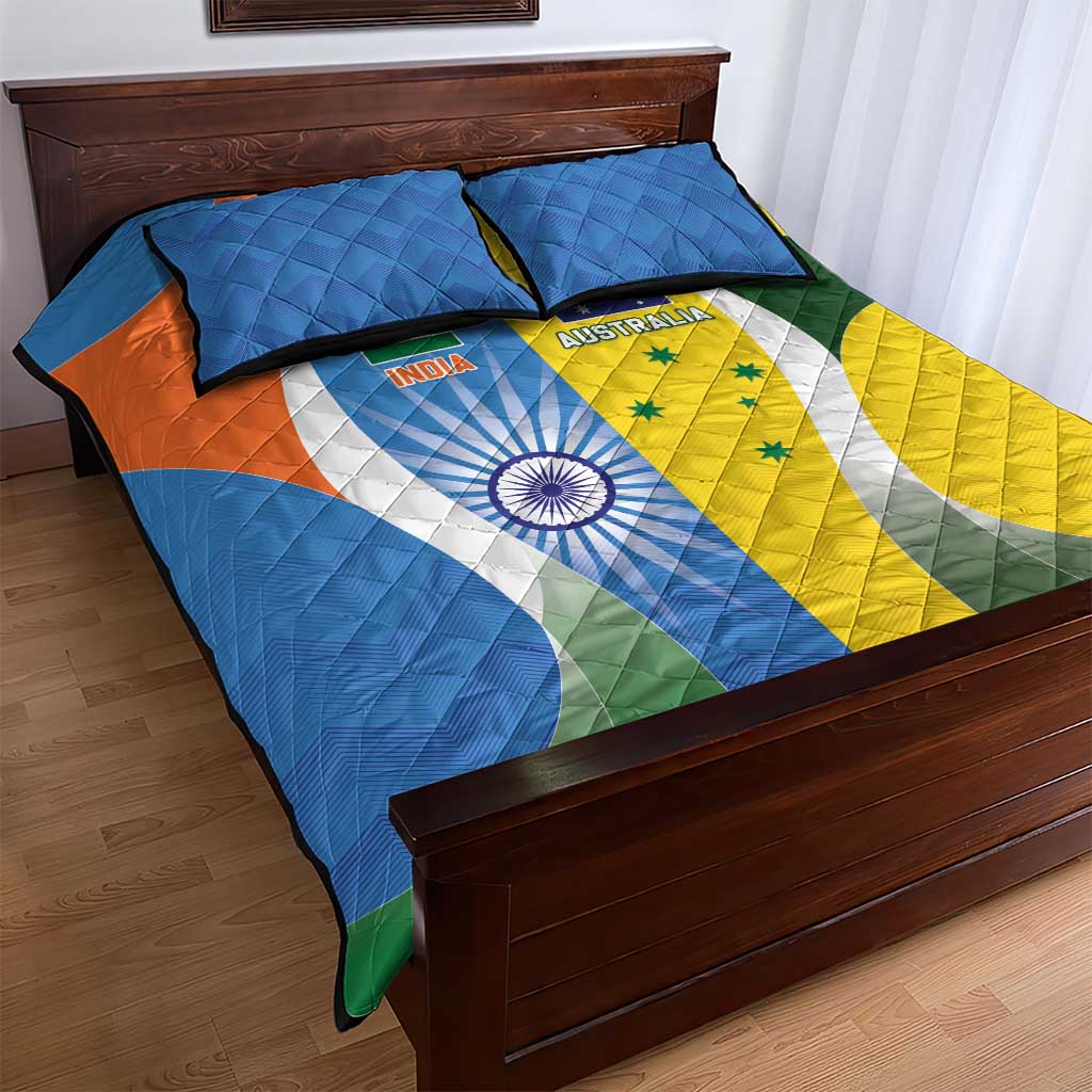 India Vs Australia Cricket Quilt Bed Set Final Matchup - Aussie Hoodie
