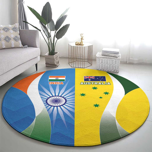 India Vs Australia Cricket Round Carpet Final Matchup - Aussie Hoodie