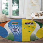 India Vs Australia Cricket Round Carpet Final Matchup - Aussie Hoodie
