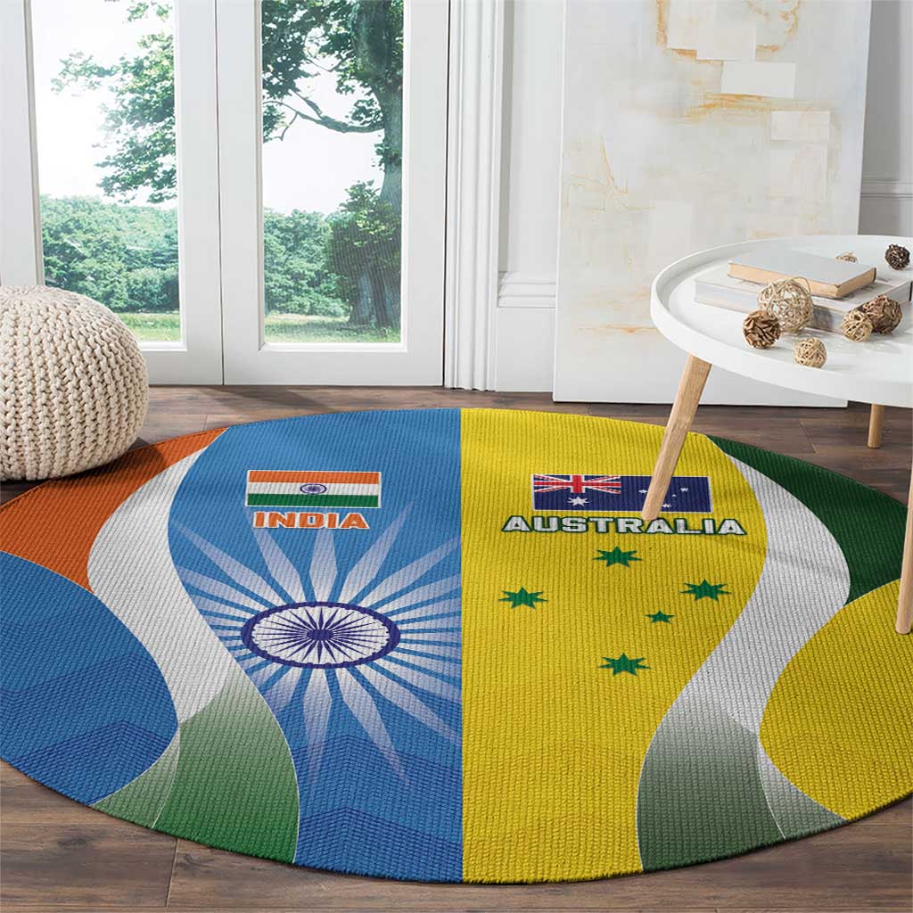 India Vs Australia Cricket Round Carpet Final Matchup - Aussie Hoodie