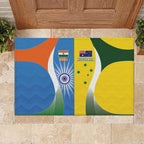 India Vs Australia Cricket Rubber Doormat Final Matchup - Aussie Hoodie
