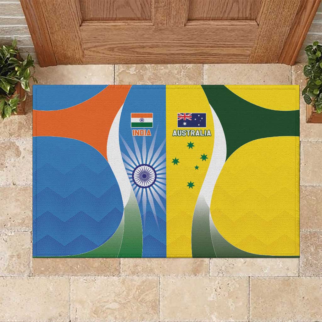India Vs Australia Cricket Rubber Doormat Final Matchup - Aussie Hoodie