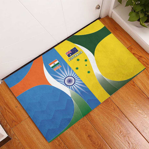 India Vs Australia Cricket Rubber Doormat Final Matchup - Aussie Hoodie