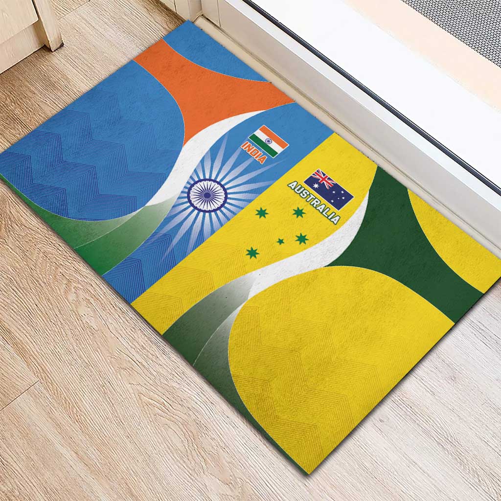 India Vs Australia Cricket Rubber Doormat Final Matchup - Aussie Hoodie