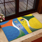 India Vs Australia Cricket Rubber Doormat Final Matchup - Aussie Hoodie
