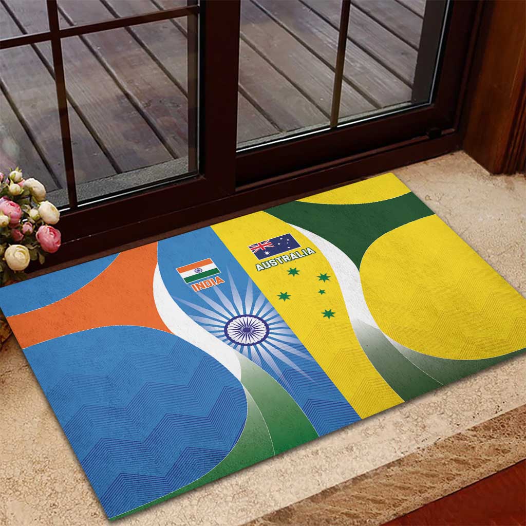 India Vs Australia Cricket Rubber Doormat Final Matchup - Aussie Hoodie