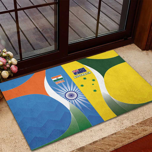 India Vs Australia Cricket Rubber Doormat Final Matchup - Aussie Hoodie