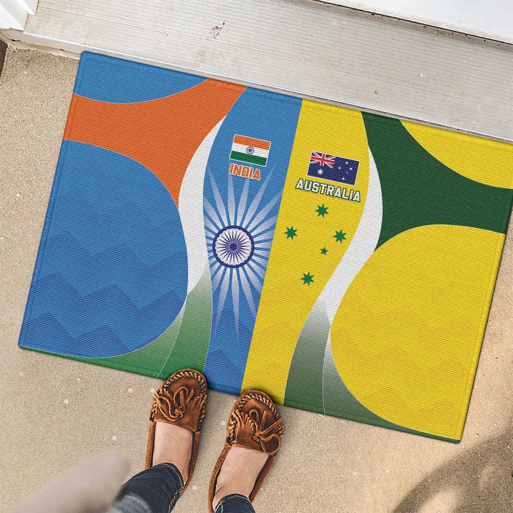 India Vs Australia Cricket Rubber Doormat Final Matchup - Aussie Hoodie